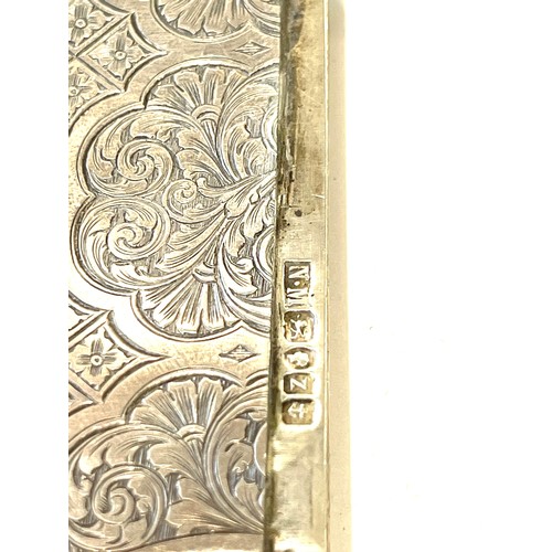 503 - Silver hallmarked Victorian card case- Birmingham silver hallmarked date letter Z- Weighs approx 71 ... 