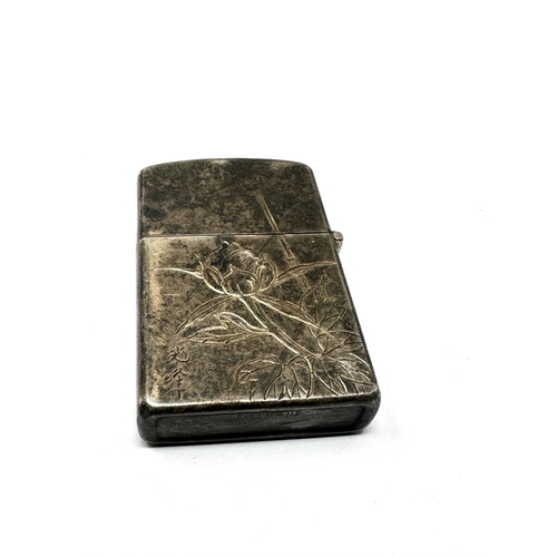 Vintage japanese sterling 950 silver Zippo cigarette lighter