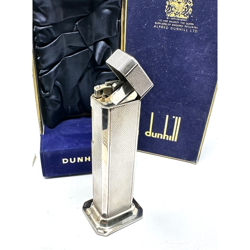Vintage Dunhill Tallboy Table lighter with original box and