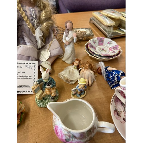 253 - Large selection of miscellaneous items includes Willow tree angel of Autumn, 1:12 scale dolls house ... 