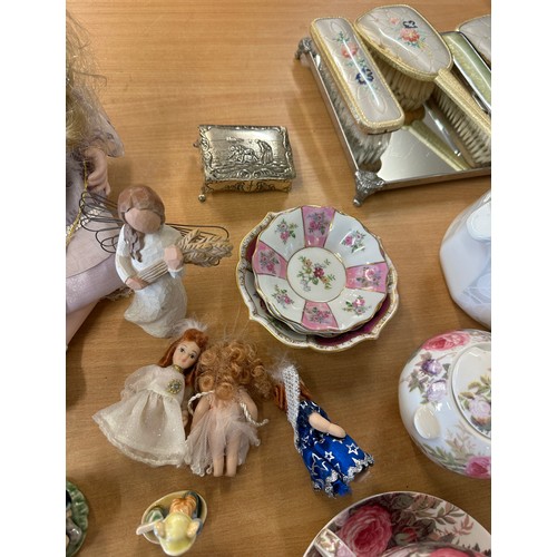 253 - Large selection of miscellaneous items includes Willow tree angel of Autumn, 1:12 scale dolls house ... 