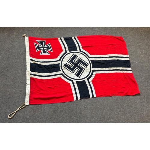 179 - Original WWII German Nazi battle flag, approximate measurement: 88cm by 130cm