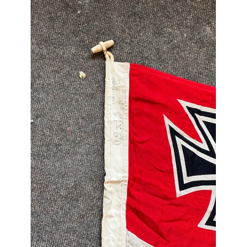 179 - Original WWII German Nazi battle flag, approximate measurement: 88cm by 130cm