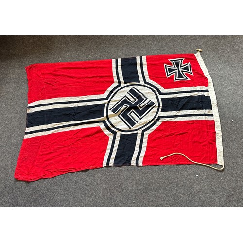 179 - Original WWII German Nazi battle flag, approximate measurement: 88cm by 130cm