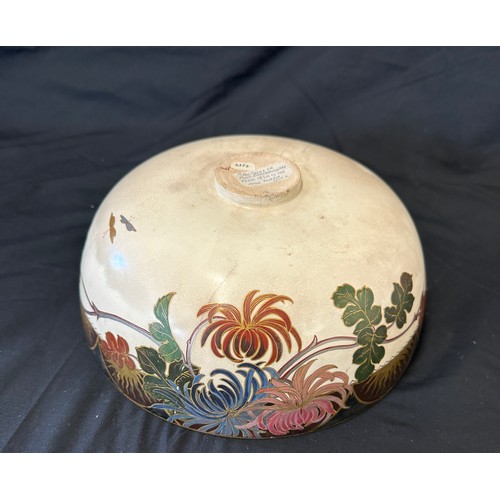 50 - Vintage earthenware Doultons bowl and stand, A/F 10.5 inches wide 7 inches tall