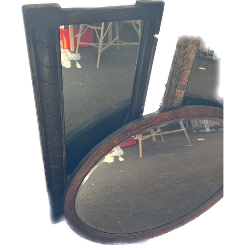 326 - 3 Vintage and later framed mirrors largest measures approx 29 inches tall by 23 inches wide