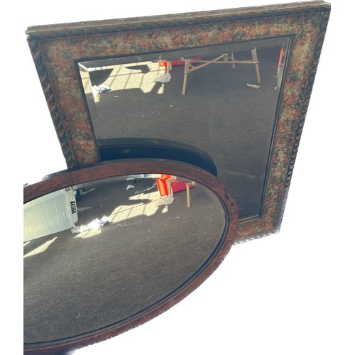 326 - 3 Vintage and later framed mirrors largest measures approx 29 inches tall by 23 inches wide