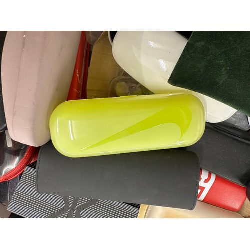 277 - Large selection of assorted authentic glasses cases includes Nike, YSl, Prada, Gucci etc