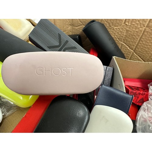 277 - Large selection of assorted authentic glasses cases includes Nike, YSl, Prada, Gucci etc