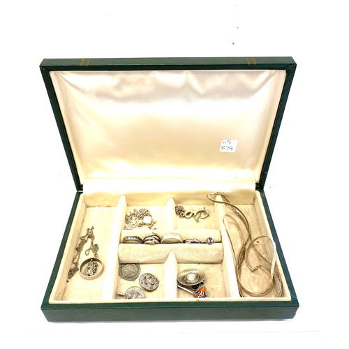 505 - Box of vintage and modern hallmarked jewellery weight approx 100grams