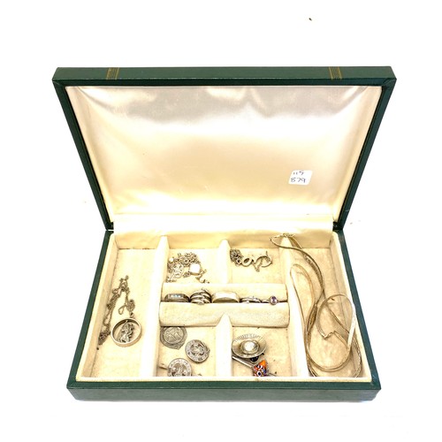 505 - Box of vintage and modern hallmarked jewellery weight approx 100grams