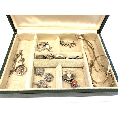 505 - Box of vintage and modern hallmarked jewellery weight approx 100grams