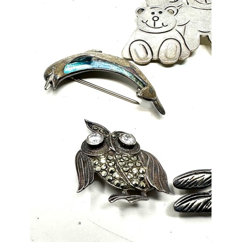 273 - 5 X .925 Animal Brooches (34g)