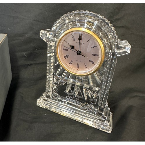 15 - Vintage boxed Waterford Black panel carriage clock