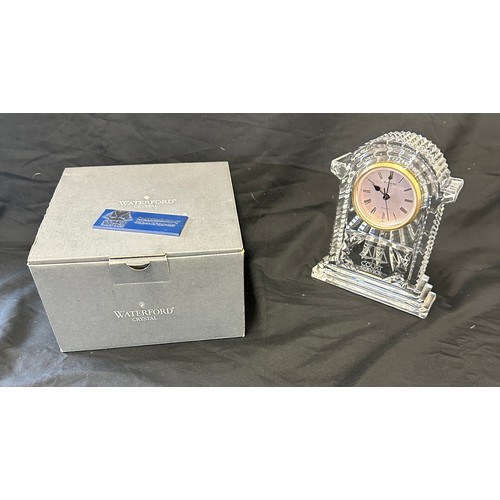 15 - Vintage boxed Waterford Black panel carriage clock