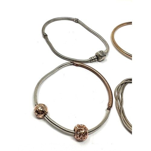 293 - X 5 .925 Pandora Bracelets (62g)