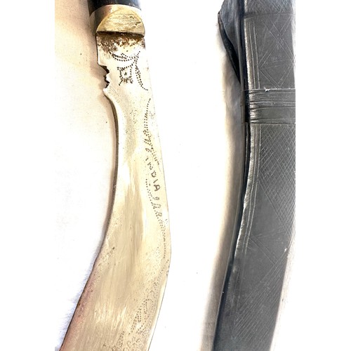 387 - Vintage Gurka knife, marked India to the blade