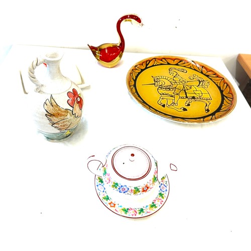 299 - Selection of miscellaneous includes Butter dish, glass ornament etc