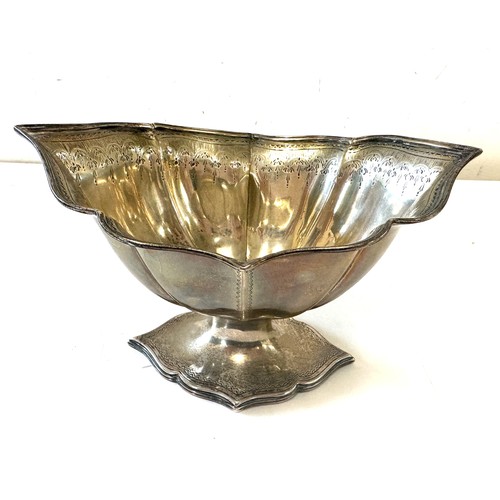 496 - Edwardian silver large sugar bowl measures approximately 11cm tall 18cm wide, total weight 234g, hal... 