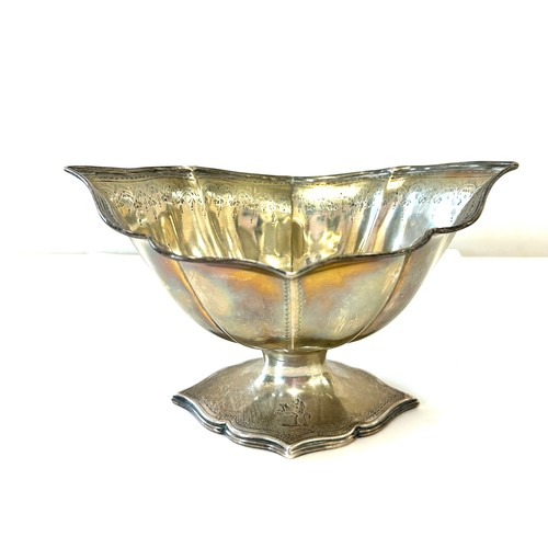 496 - Edwardian silver large sugar bowl measures approximately 11cm tall 18cm wide, total weight 234g, hal... 