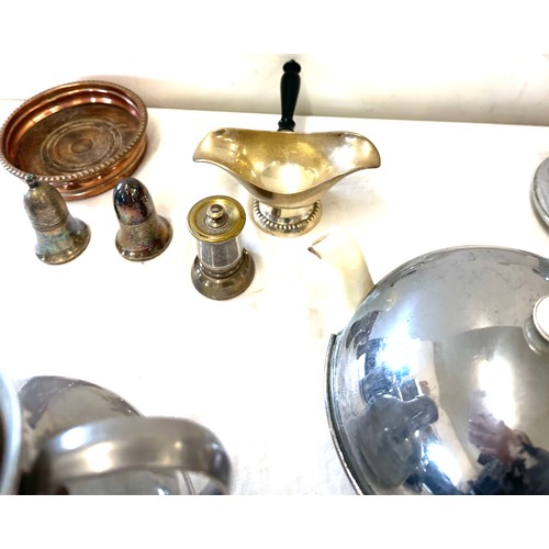 236 - Selection of silver plated items includes soda syphon, Swan electric kettle etc