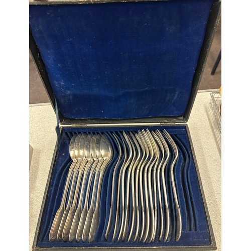 300 - Large selection of cutlery includes silver plates ware, stainless steel etc