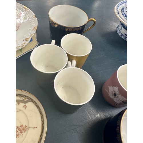 269 - Large selection of miscellaneous pottery includes tureens, meat plates, cloisonne vase etc