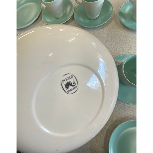 264 - Poole coffee set and 6 medium plates