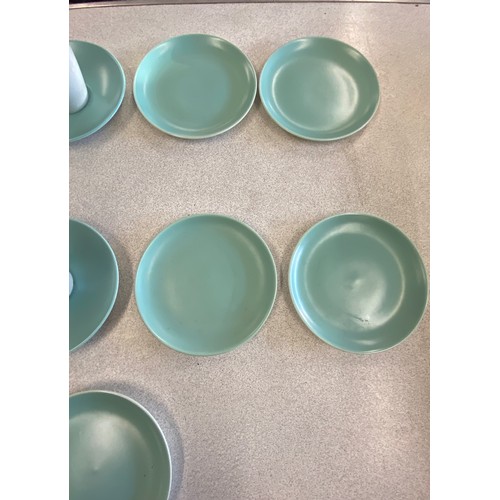 264 - Poole coffee set and 6 medium plates