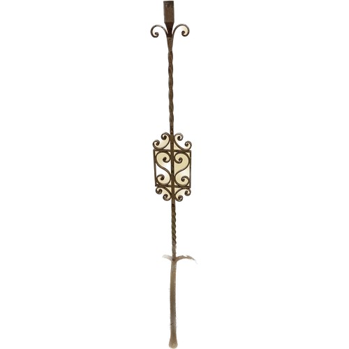 594 - Victorian wrought iron stand, height approximately 54 inches