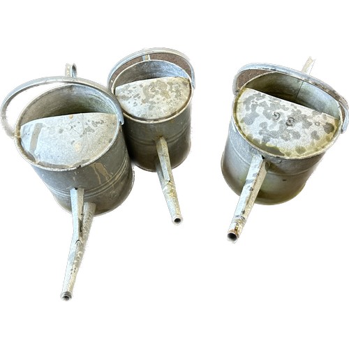 170 - 3 Vintage galvanised watering cans