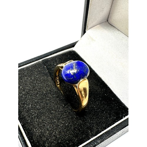 174 - 9ct gold lapis lazuli  ring (2.6g)