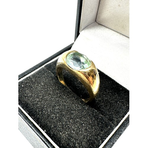 164 - 9ct gold topaz ring (5.4g)