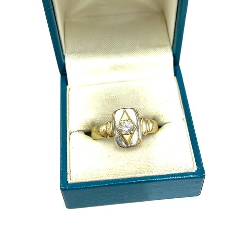 418A - Gents 18ct unmarked diamond set ring (0.5 carat), approximate weight 8.8g, ring size Y