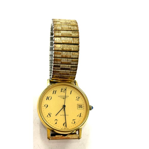 453 - Vintage gents c.1970's Longines gold tone wristwatch automatic Longines cal L990.1 25 jewel movement... 