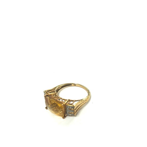 394 - 9ct gold gemstone & diamond ring weight 4.4g