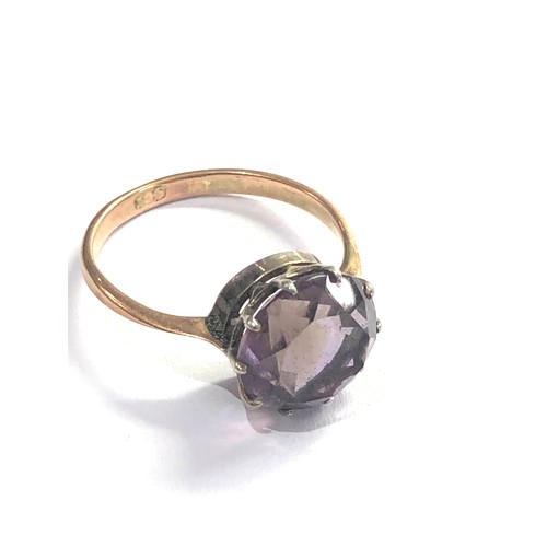 429 - 9ct Antique amethyst ring weight 2g