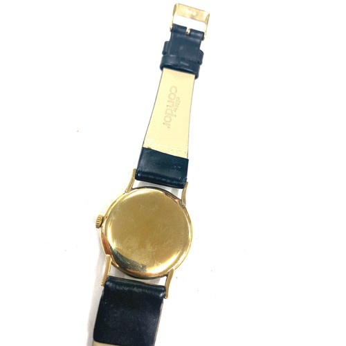 452 - Boxed gents rotary 1960s 9ct gold mechanical wristwatch with original box