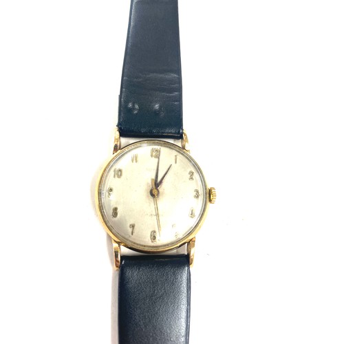 452 - Boxed gents rotary 1960s 9ct gold mechanical wristwatch with original box