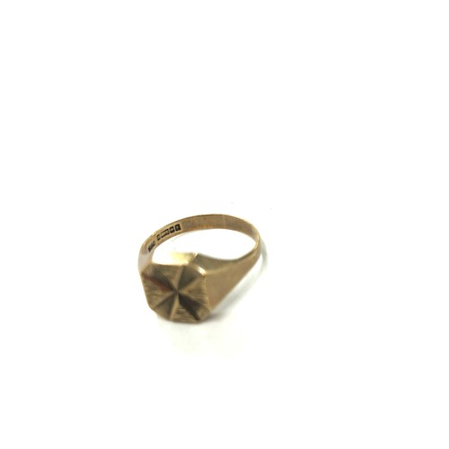 435 - Gents 9ct gold ring, total weight approximately 4grams, hallmarked, ring size Y