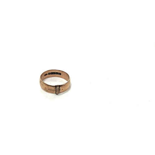 396 - Vintage 9ct gold buckle ring, hallmarked, total weight approximately 4.1grams, ring size S