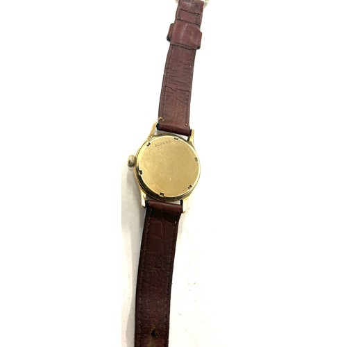 354 - Vintage Gents 9ct Hefix gents wristwatch, working order, no warranty given