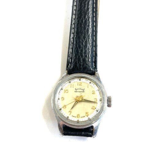 474 - Vintage Swiss made services 'Navigator' wristwatch, untested