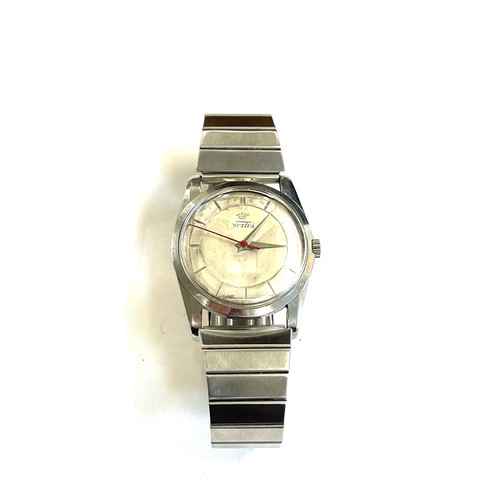 484 - Vintage Swiss made Fortis stainless steel manual wristwatch, untested