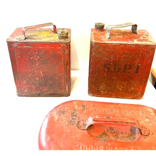 174 - Vintage Shell motor spirit Mex petrol can and 2 others