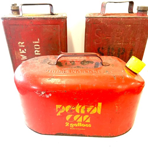 174 - Vintage Shell motor spirit Mex petrol can and 2 others