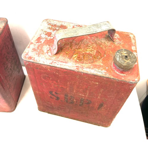 174 - Vintage Shell motor spirit Mex petrol can and 2 others