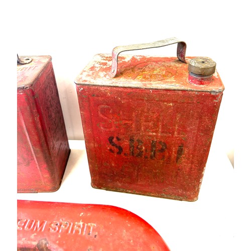 174 - Vintage Shell motor spirit Mex petrol can and 2 others