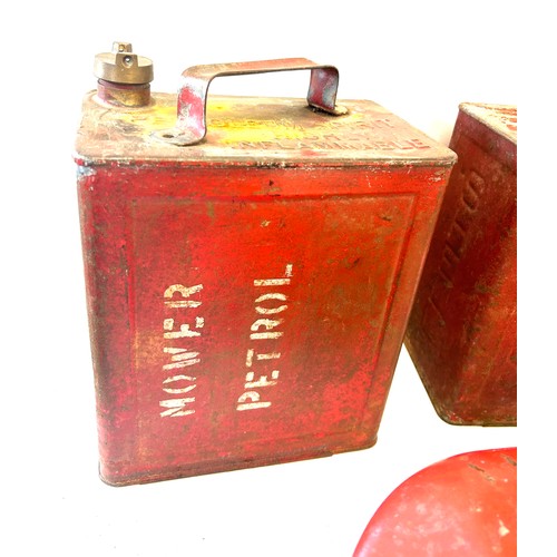 174 - Vintage Shell motor spirit Mex petrol can and 2 others