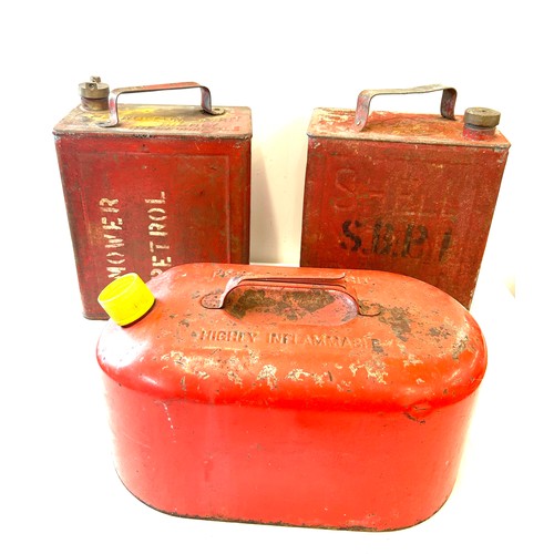 174 - Vintage Shell motor spirit Mex petrol can and 2 others